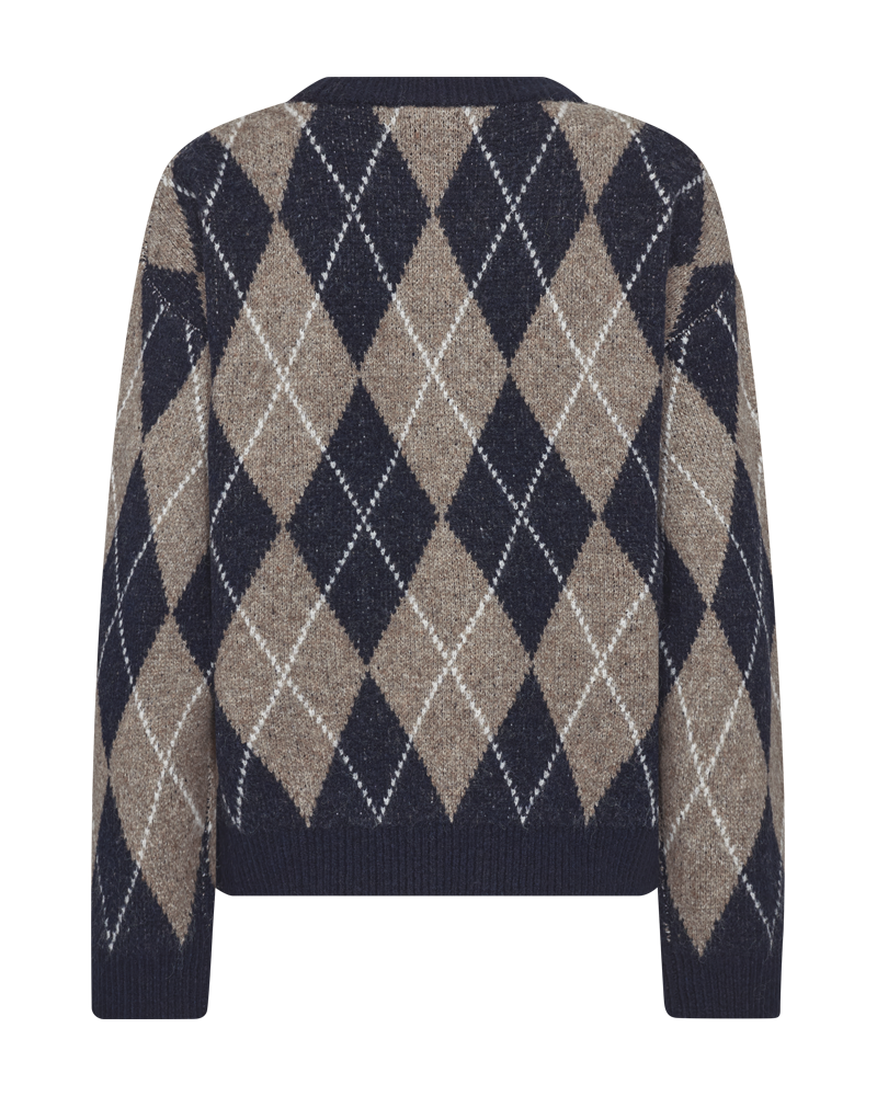 Fqargyle - Pullover - blauw en bruin