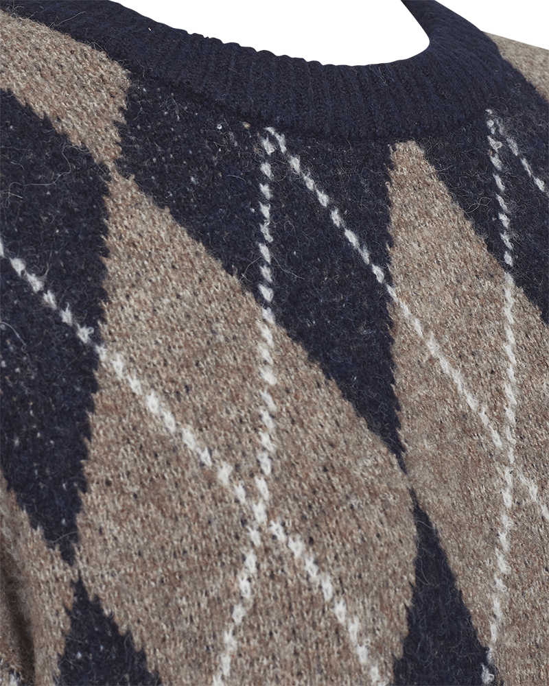 Fqargyle - Pullover - blauw en bruin