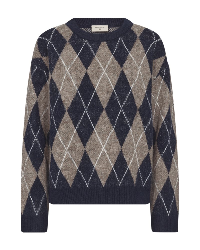 Fqargyle - Pullover - blauw en bruin