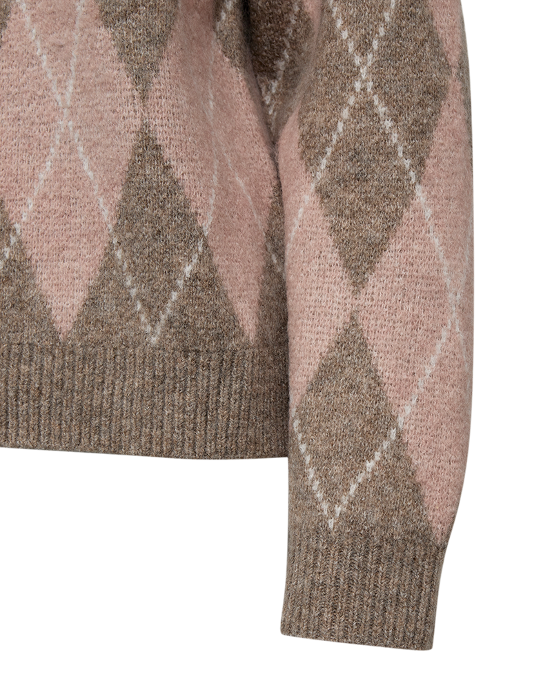 Fqargyle - Pullover - Rose en Brown
