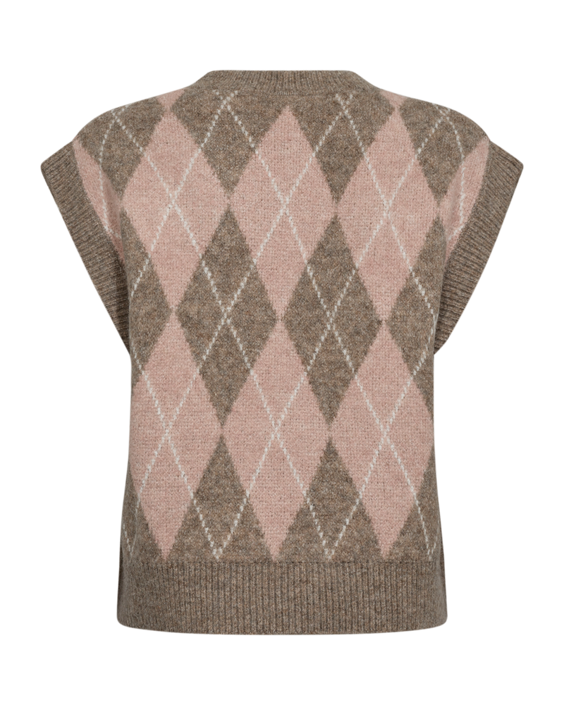 Fqargyle - Waistcoat - Rose en Brown