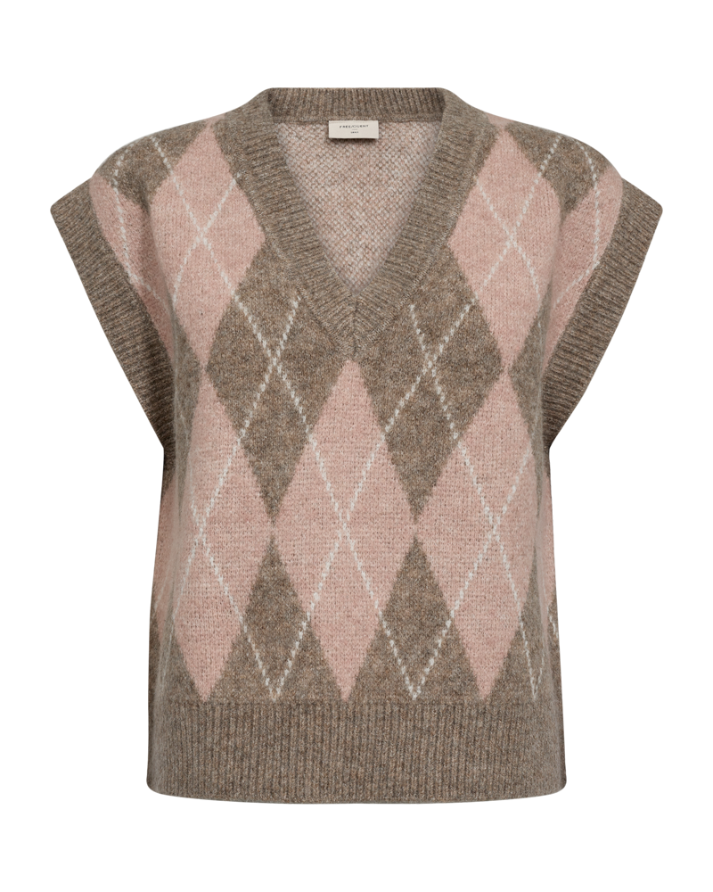 Fqargyle - Waistcoat - Rose en Brown