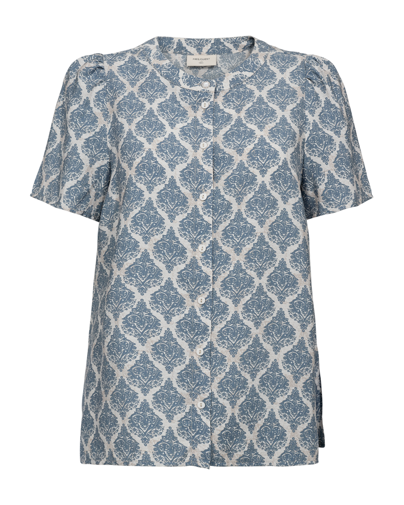 FQABY - BLOUSE - WHITE AND BLUE