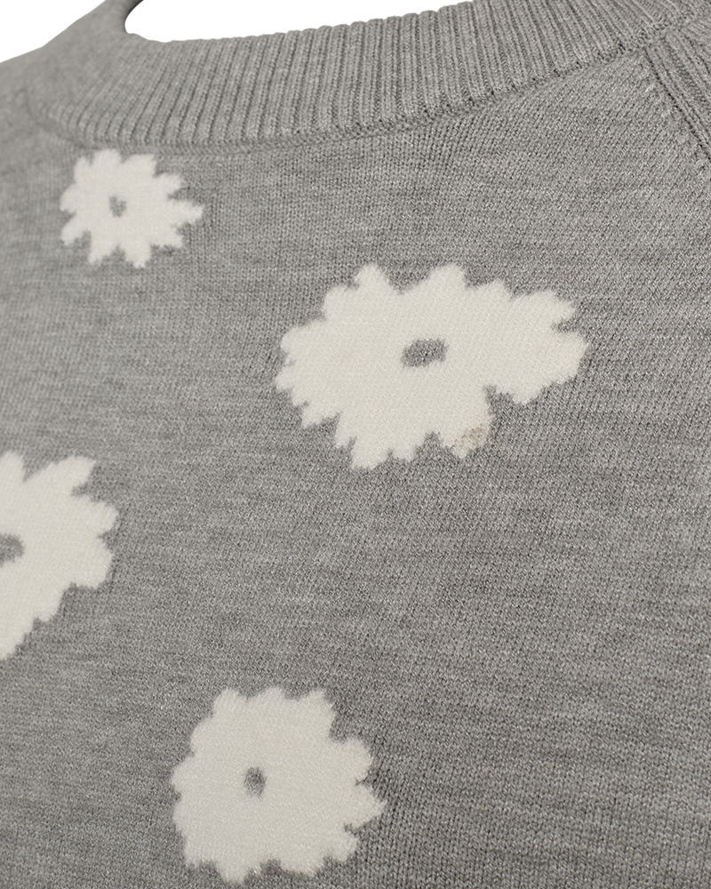 FQALPI - PULLOVER - WHITE AND GREY