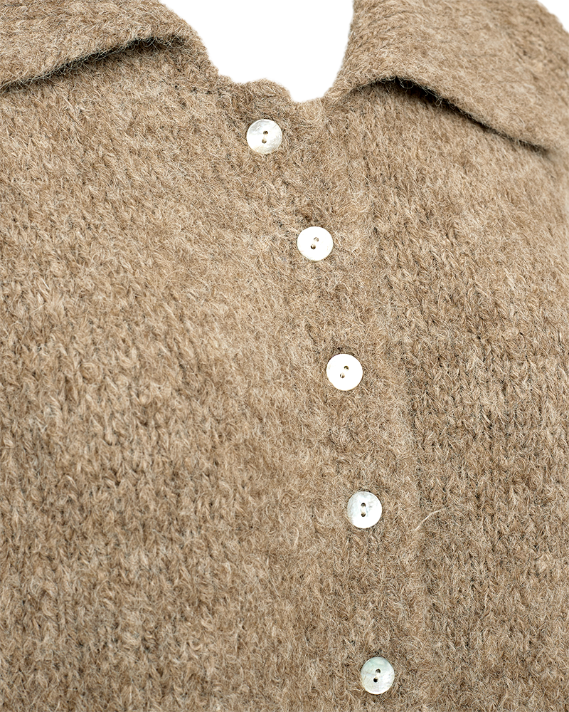FQGRSLULU - CARDIGAN - BEIGE