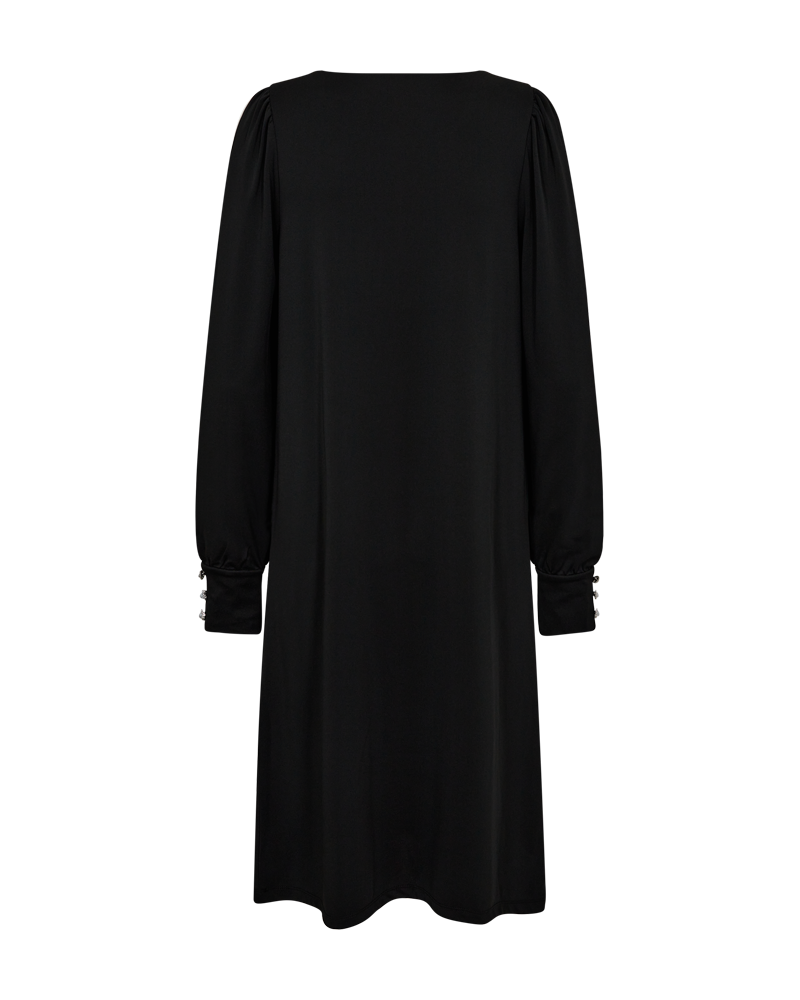 FQELVA - DRESS WITH BALLOON SLEEVES - BLACK