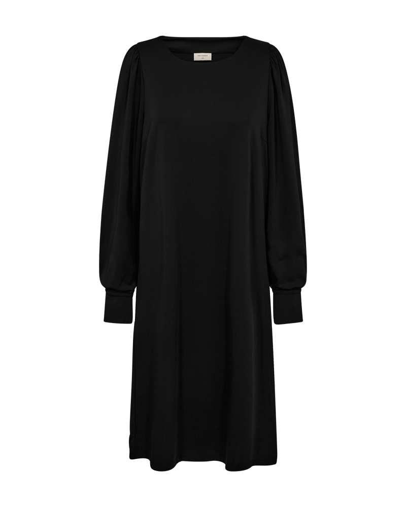 FQELVA - DRESS WITH BALLOON SLEEVES - BLACK