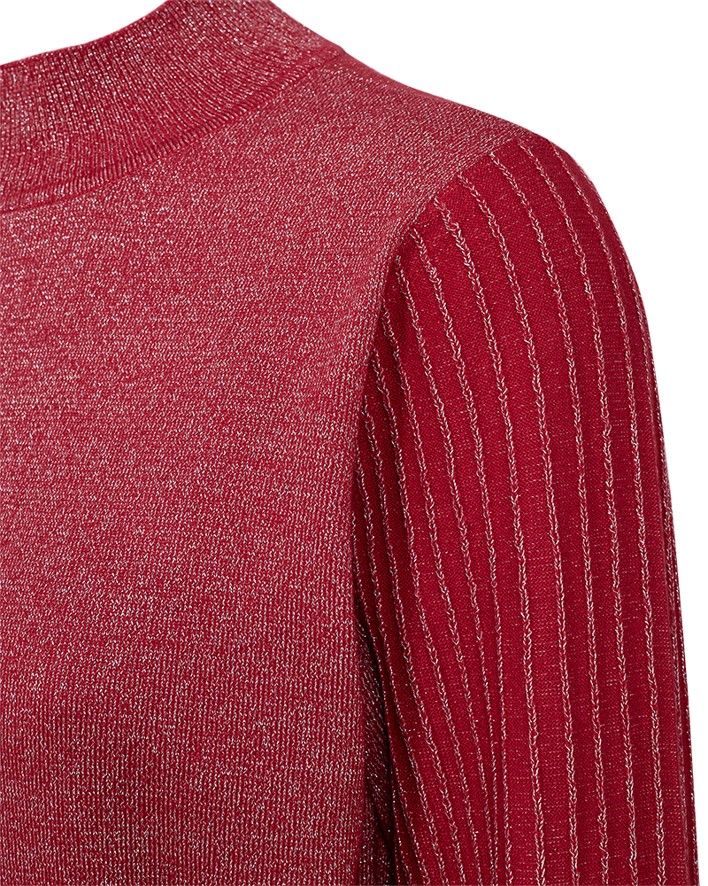 FQBISOLO - PULLOVER WITH GLITTER EFFECT - RED