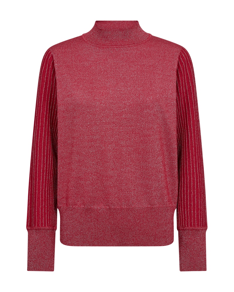 FQBISOLO - PULLOVER WITH GLITTER EFFECT - RED