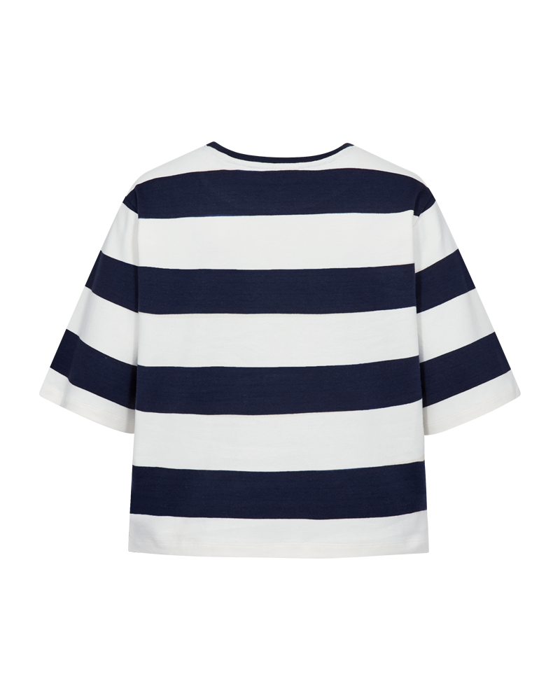 FQFAMILA - T-SHIRT - WHITE AND BLUE