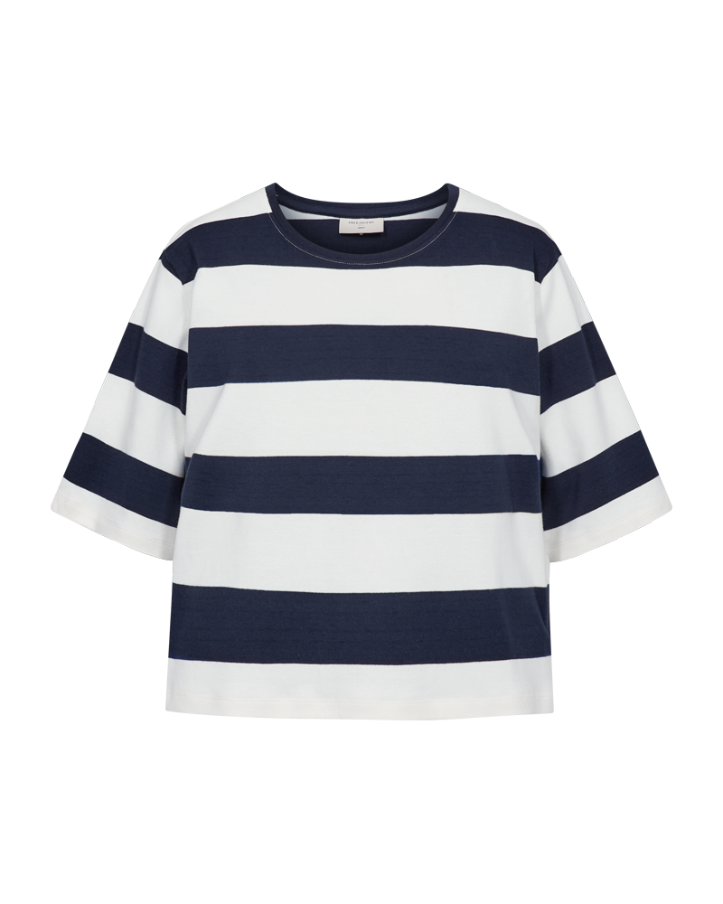 FQFAMILA - T-SHIRT - WHITE AND BLUE