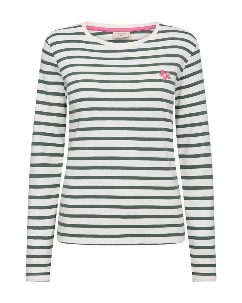 FAMILY - LONG SLEEVE T-SHIRT - WHITE AND GREEN